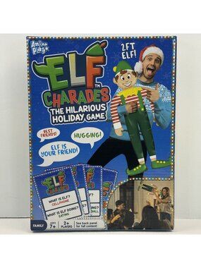 Elf Charades Hilarious Holiday Game Family Christmas 2-Ft Elf Cards Anker Play